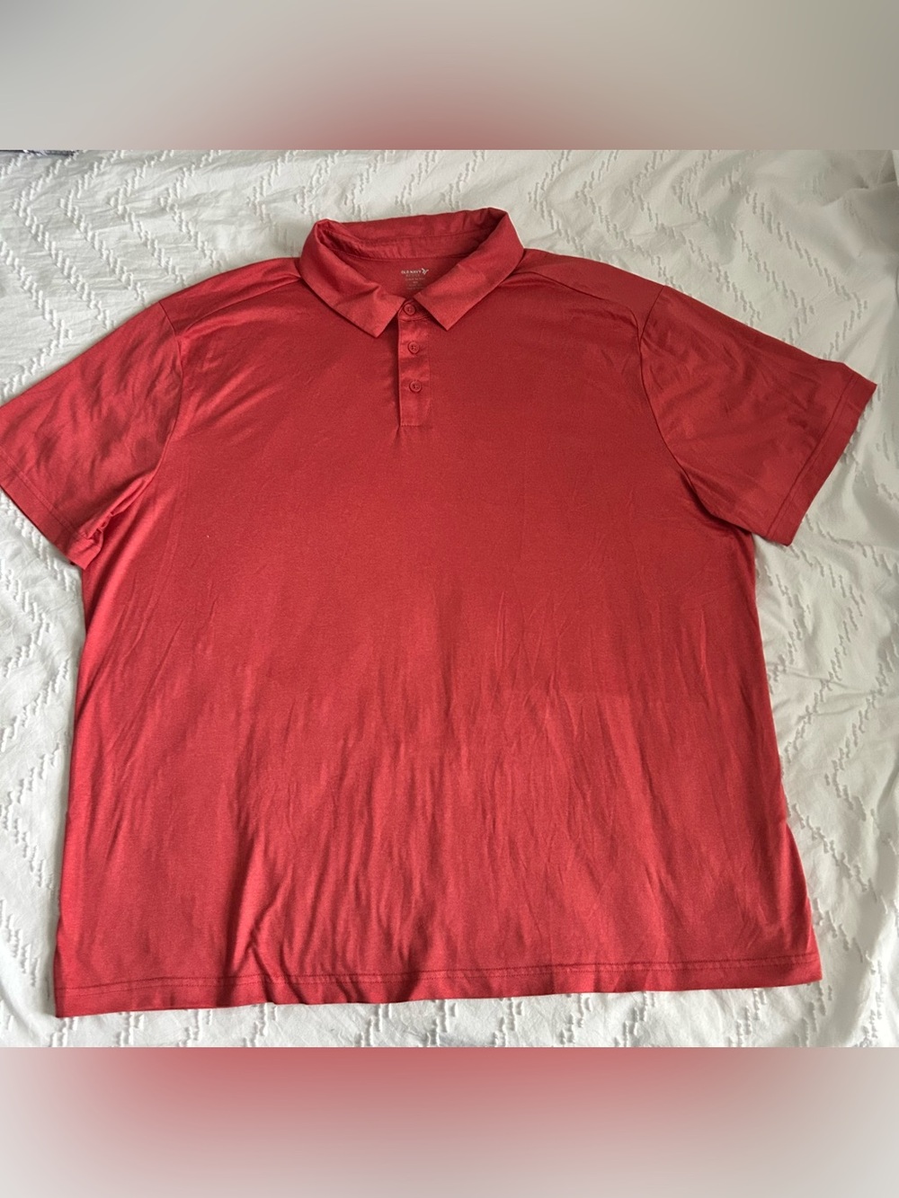 Old Navy Men’s Active Cloud 94 Soft Polo Shirt XXL Short Sleeve Golf Red Coral